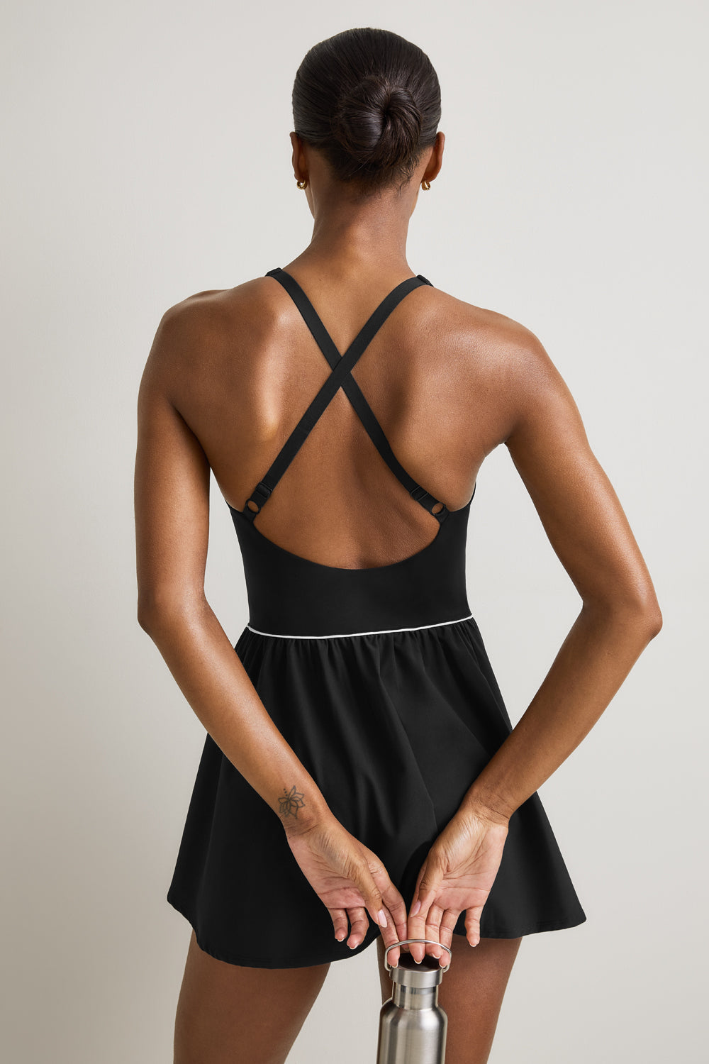 SkinLuxe Floaty Active Dress - Shadow Black