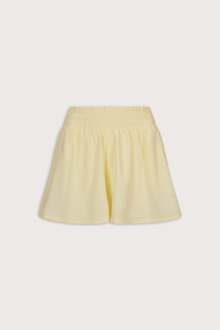 SkinLuxe Ruched Waist Floaty Short - Lemon Yellow