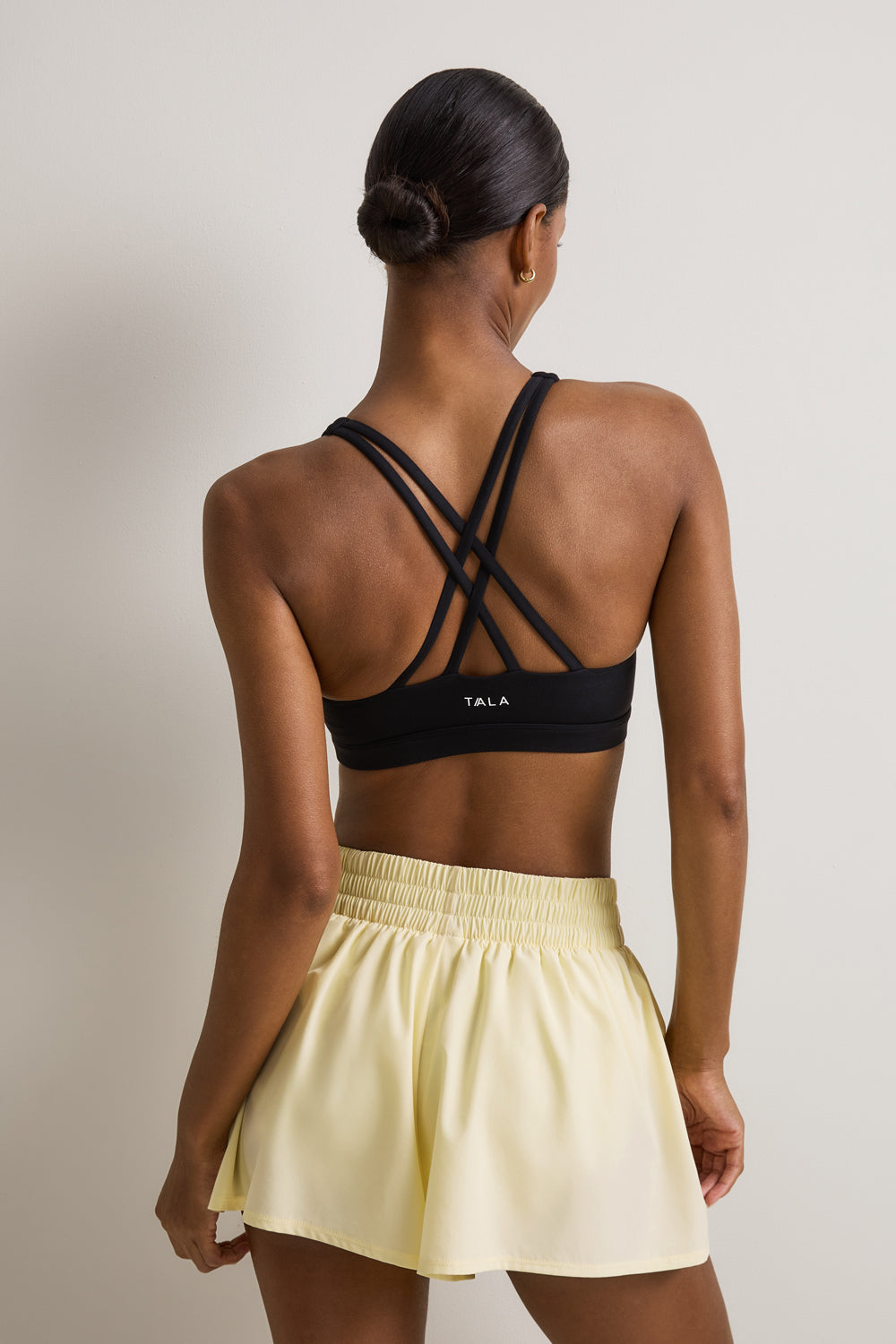 SkinLuxe Ruched Waist Floaty Short - Lemon Yellow