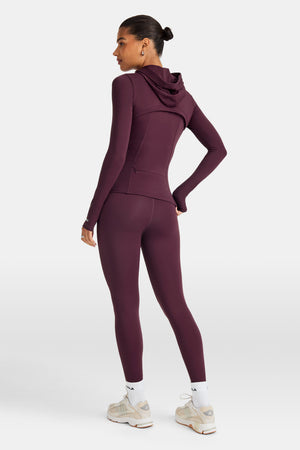 SkinLuxe Hooded Running Jacket - Fig