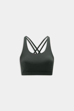 SkinLuxe Tank Sports Bra - Dark Moss