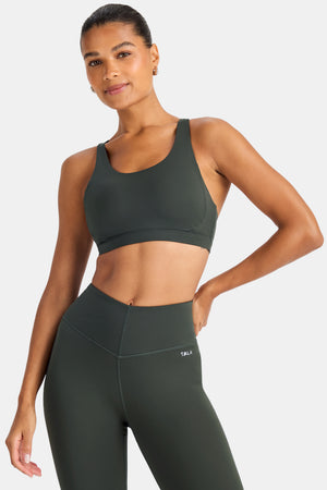 SkinLuxe Tank Sports Bra - Dark Moss