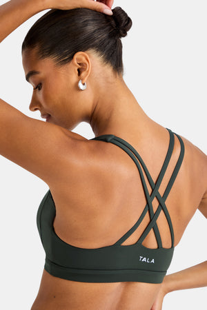 SkinLuxe Tank Sports Bra - Dark Moss