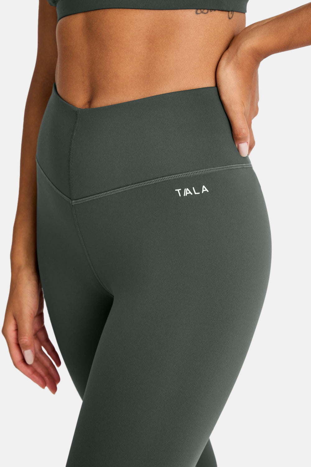 SkinLuxe V-Waist Legging - Dark Moss