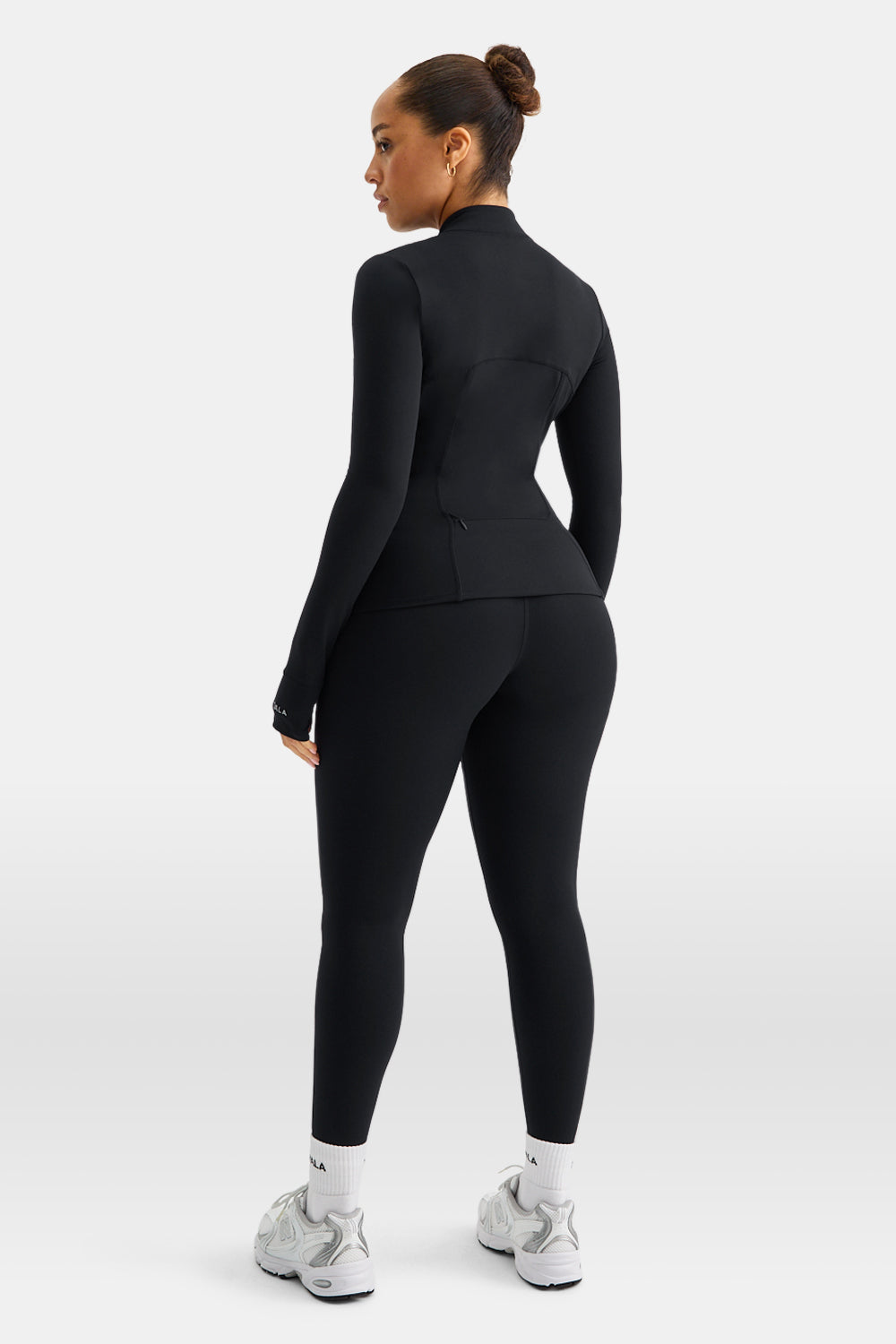 SkinLuxe Full Length Running Top - Shadow Black