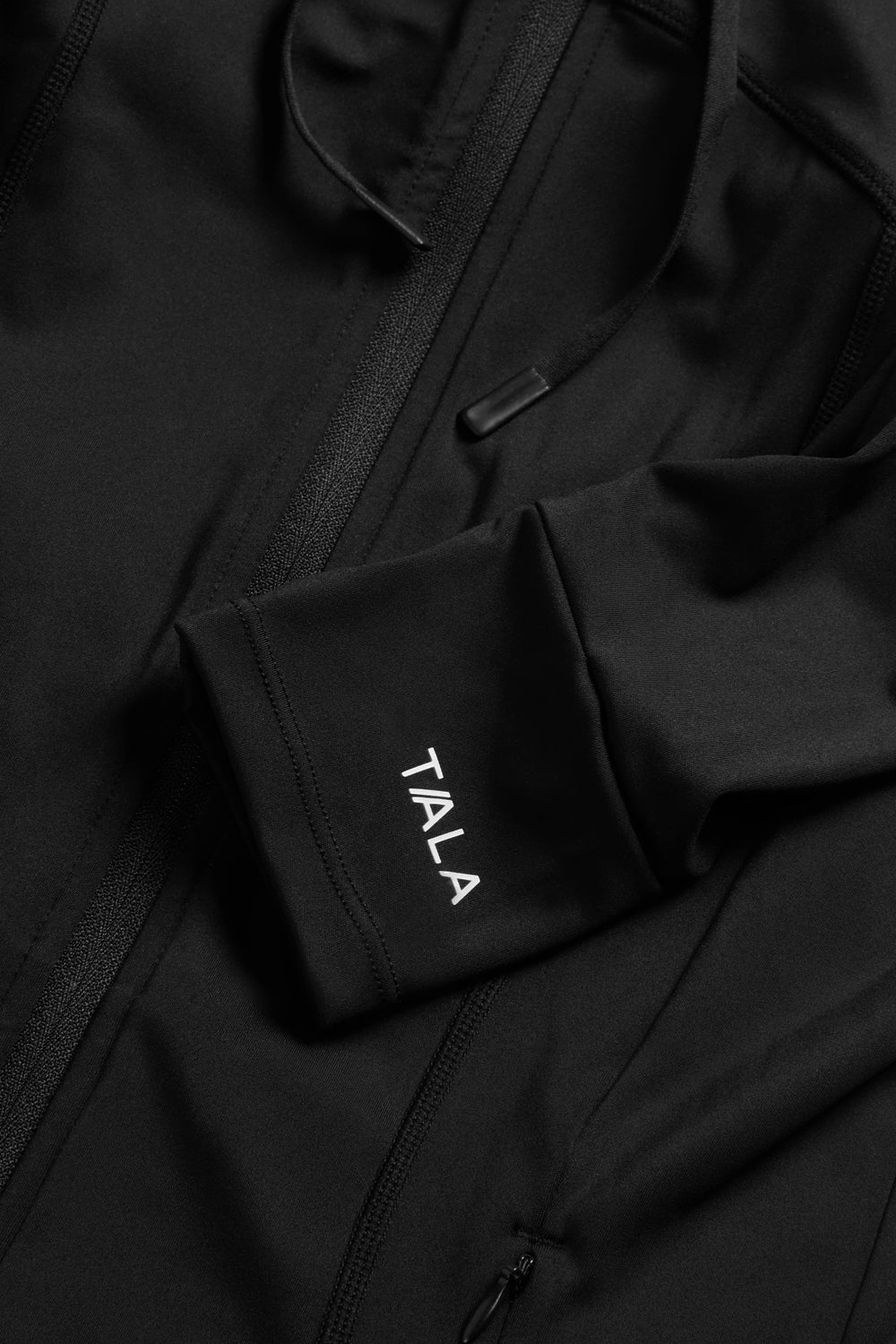 SkinLuxe Hooded Running Jacket - Black