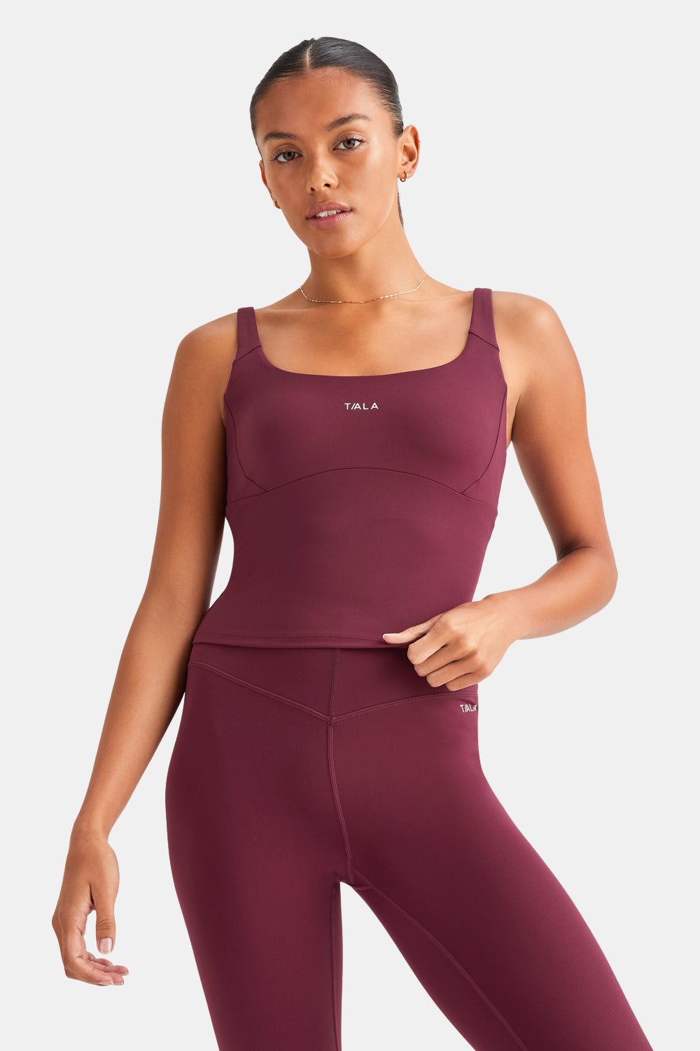 SkinLuxe Scoop Neck Vest - Burgundy