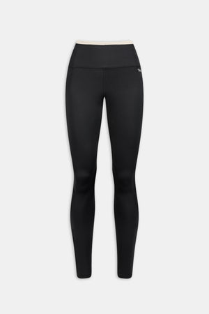 SkinLuxe Contrast Waistband Legging - Black / Ivory