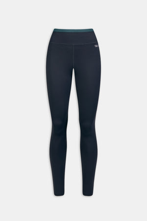 SkinLuxe Contrast Waistband Legging - Midnight Navy / Rich Teal