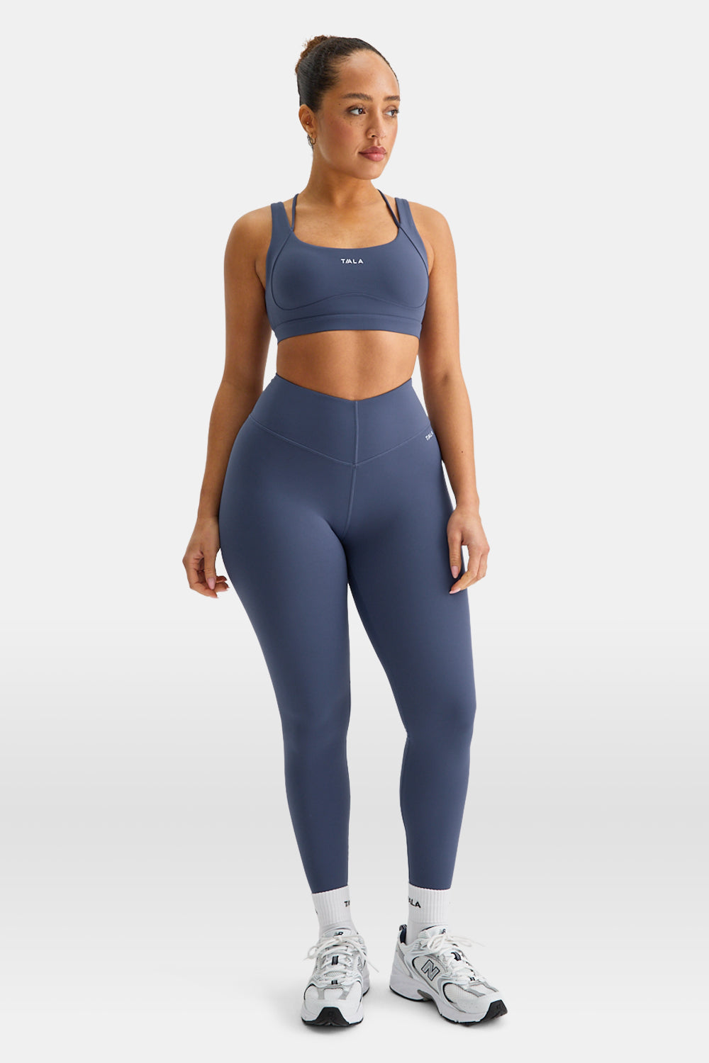 SkinLuxe Contour Scoop Back Sports Bra - Vintage Blue