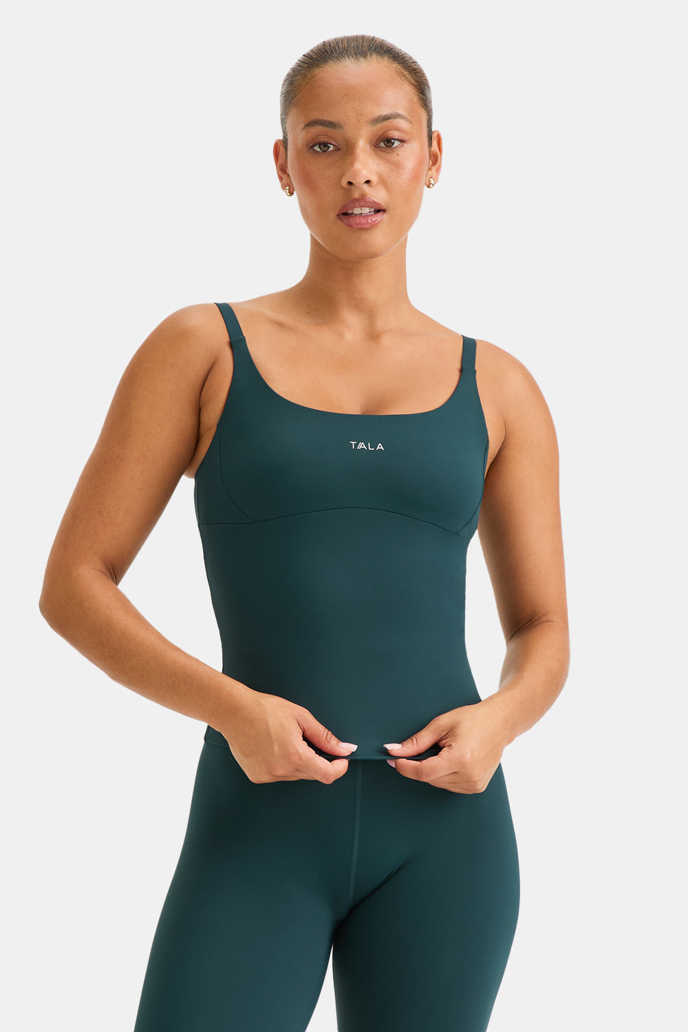 SkinLuxe Scoop Neck Full Length Vest - Rich Teal