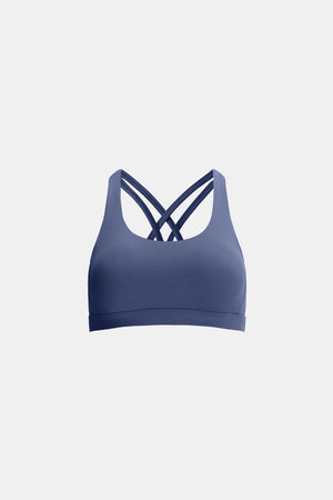 SkinLuxe Tank Sports Bra - Vintage Blue