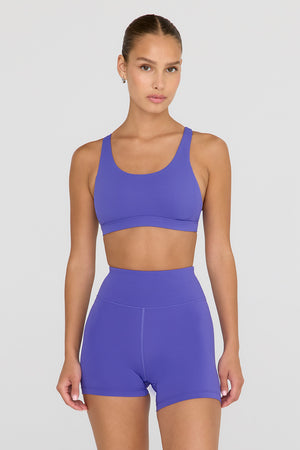 SkinLuxe High Waisted Cycling Shorts - Grape