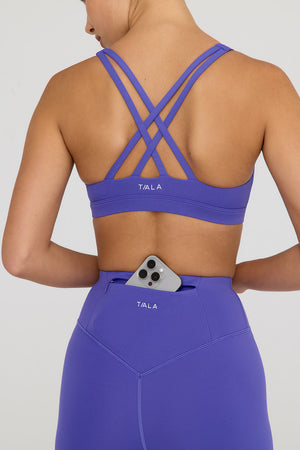 SkinLuxe High Waisted Cycling Shorts - Grape