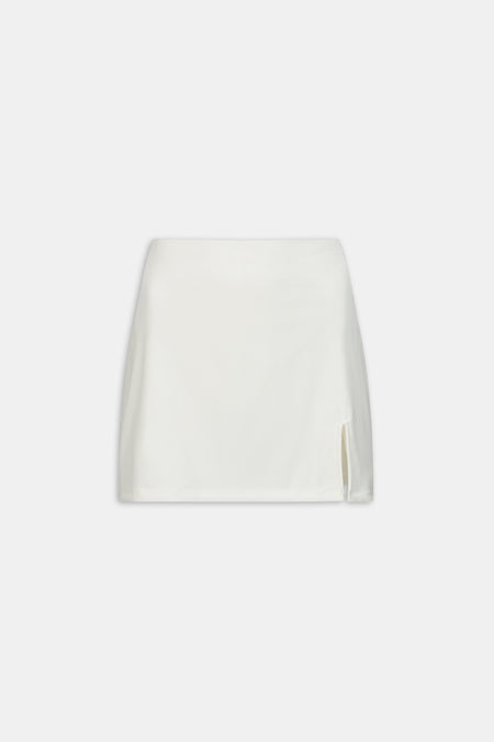 SkinLuxe Asymmetric Side Split Skort - Coconut Milk