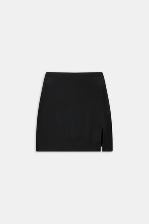 SkinLuxe Asymmetric Side Split Skort - Shadow Black
