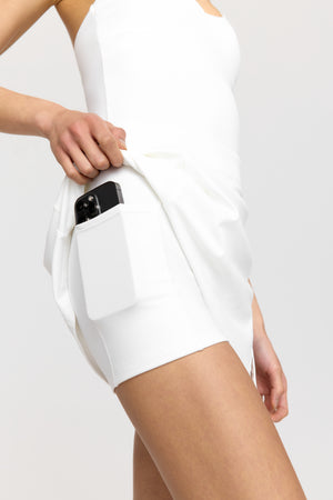 SkinLuxe Side Split Skort - Coconut Milk