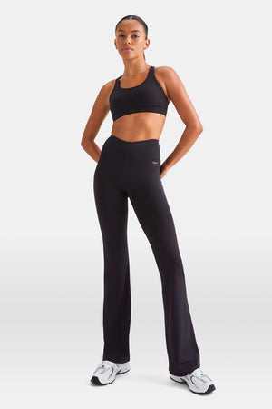 SkinLuxe V-Waist Flared Legging - Shadow Black