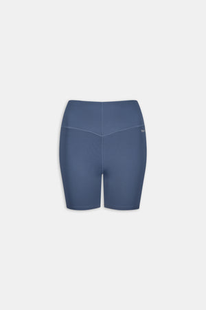 SkinLuxe High V-Waisted Shorts - Vintage Blue