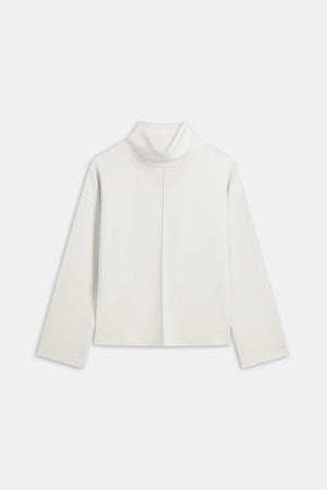 SoftSmart Funnel Neck Sweatshirt - Ecru