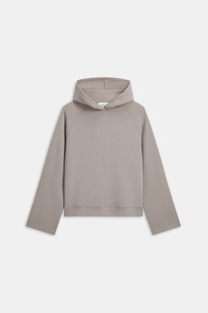 SoftSmart Flared Sleeve Hoodie - Pebble