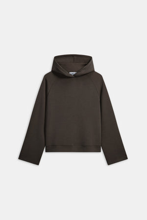 SoftSmart Flared Sleeve Hoodie - Cocoa