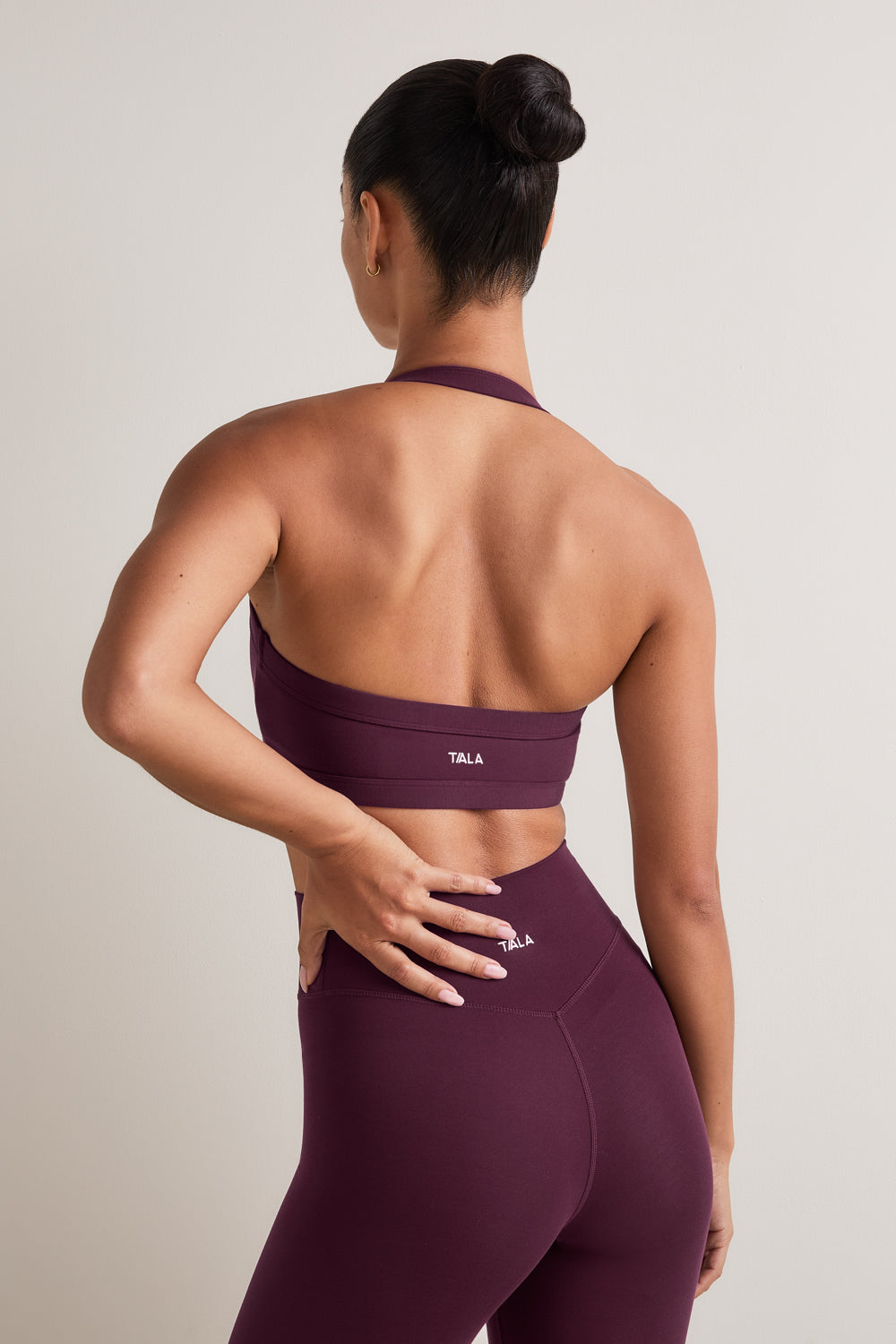 SoftSet V Neck Halter Sports Bra - Fig