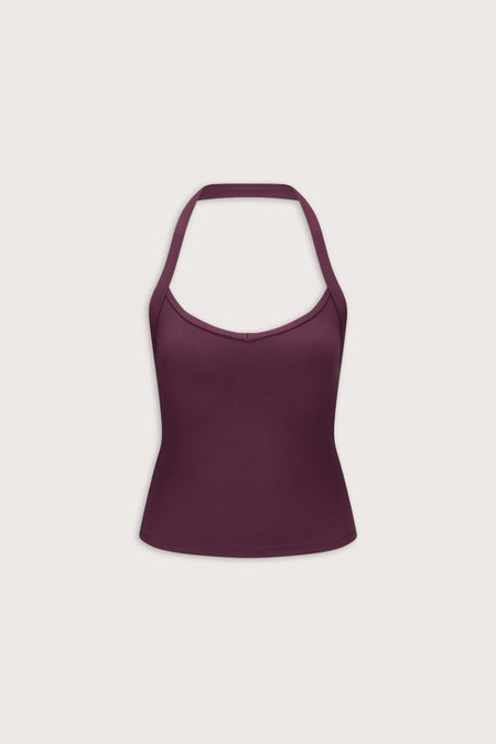 SoftSet V Neck Halter Tank - Fig