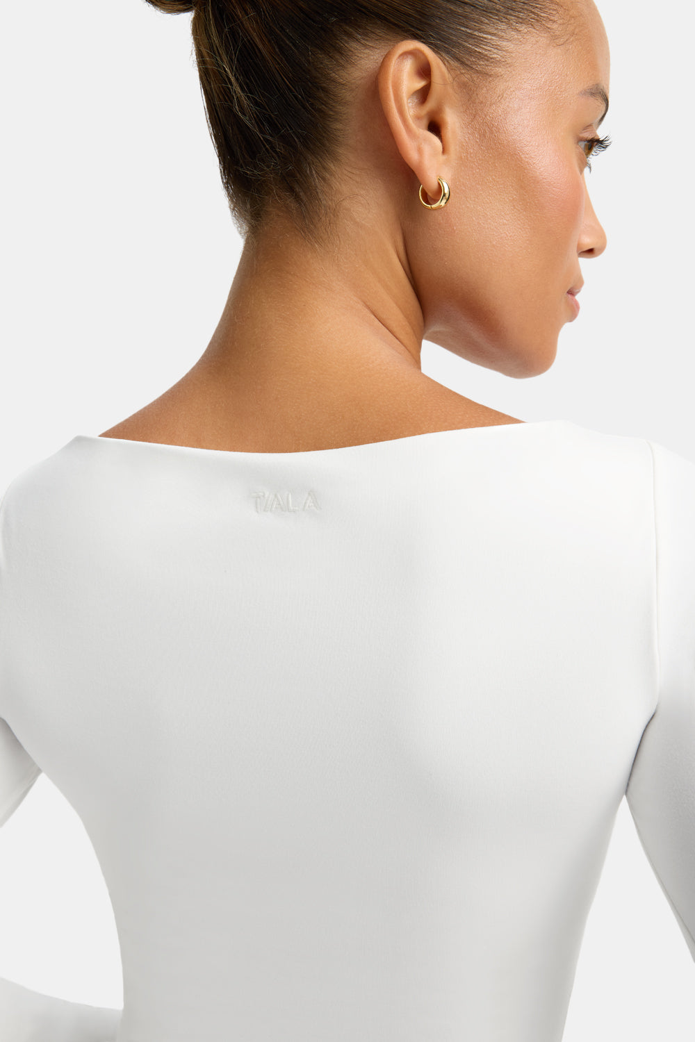 365 Boat Neck Long Sleeve Top - Coconut Milk