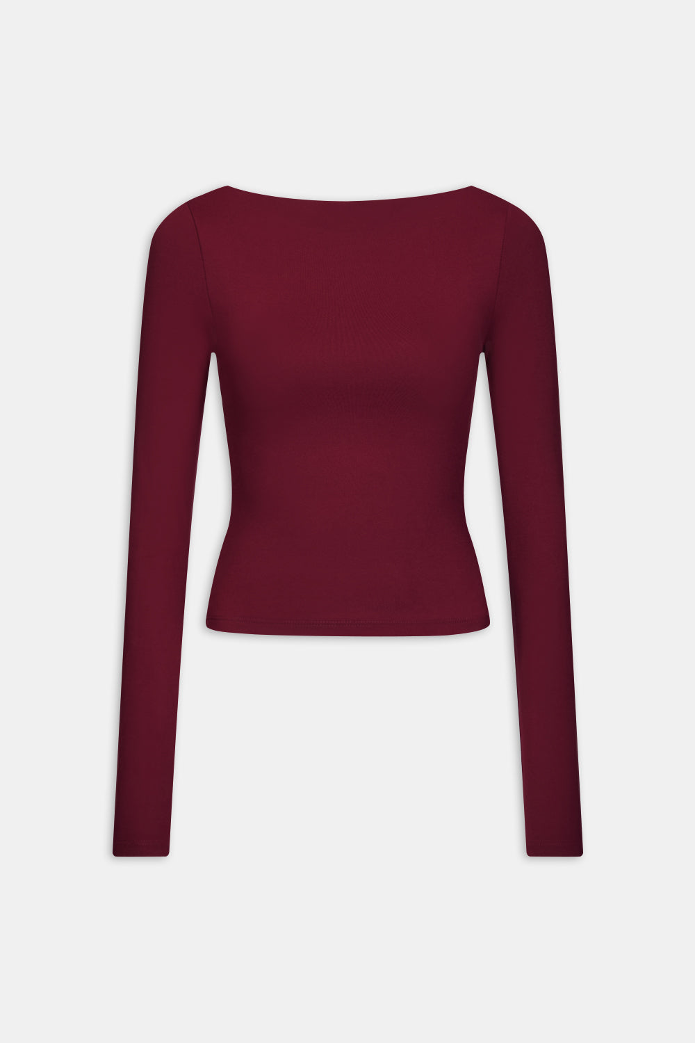 365 Boat Neck Long Sleeve Top - Port Red