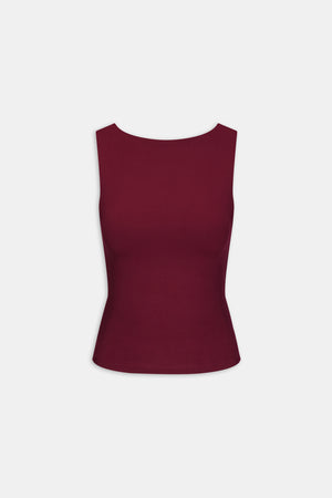 365 Boat Neck Tank - Port Red
