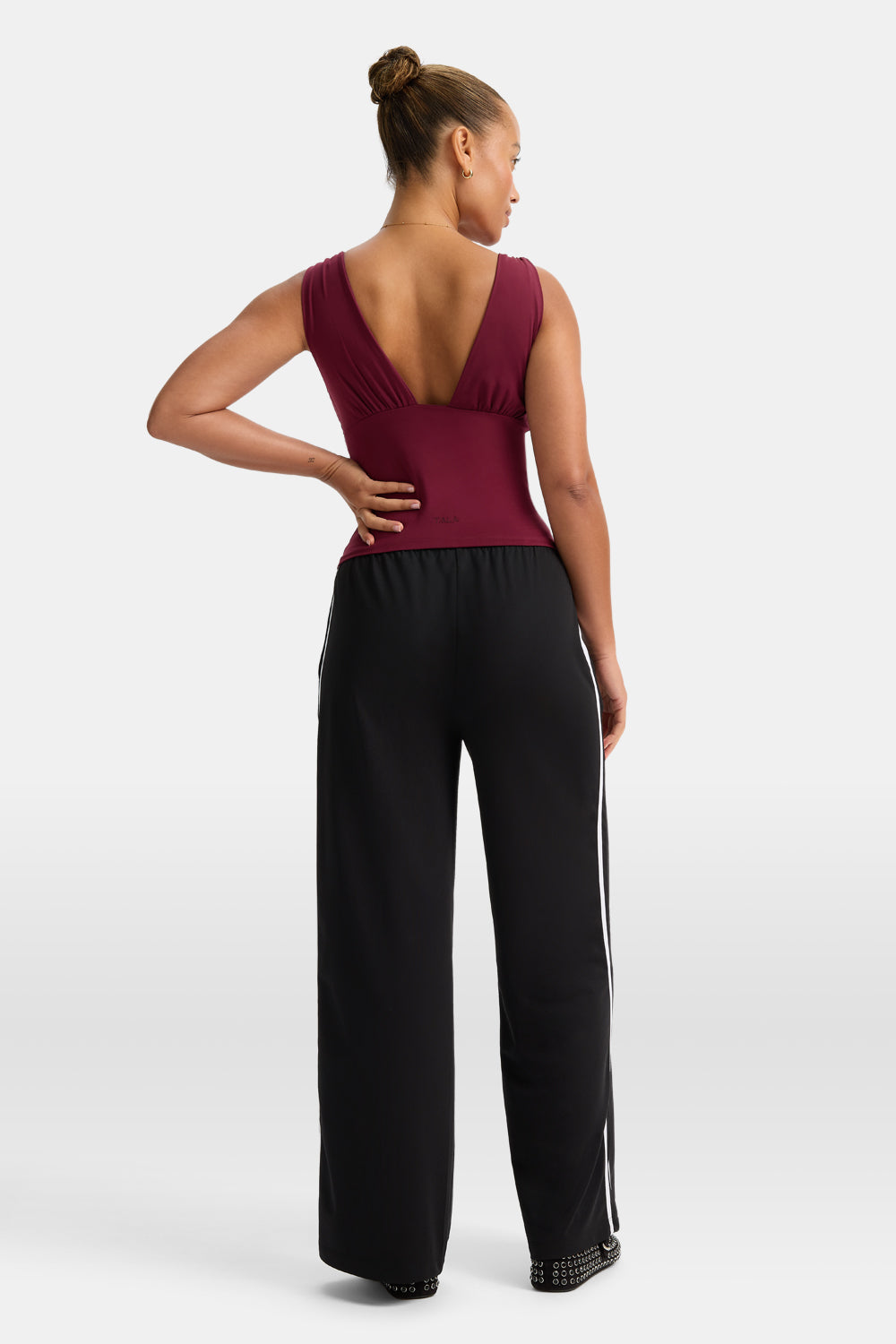 365 Plunge Neckline Top - Port Red