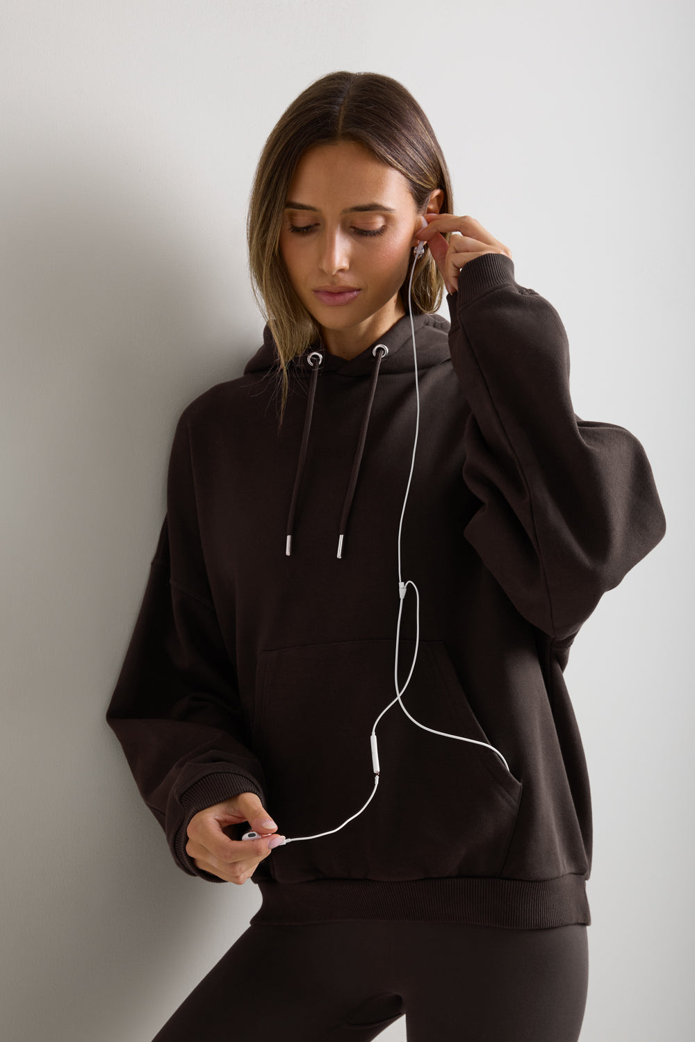 Oversized Cocoon Hoodie - Americano