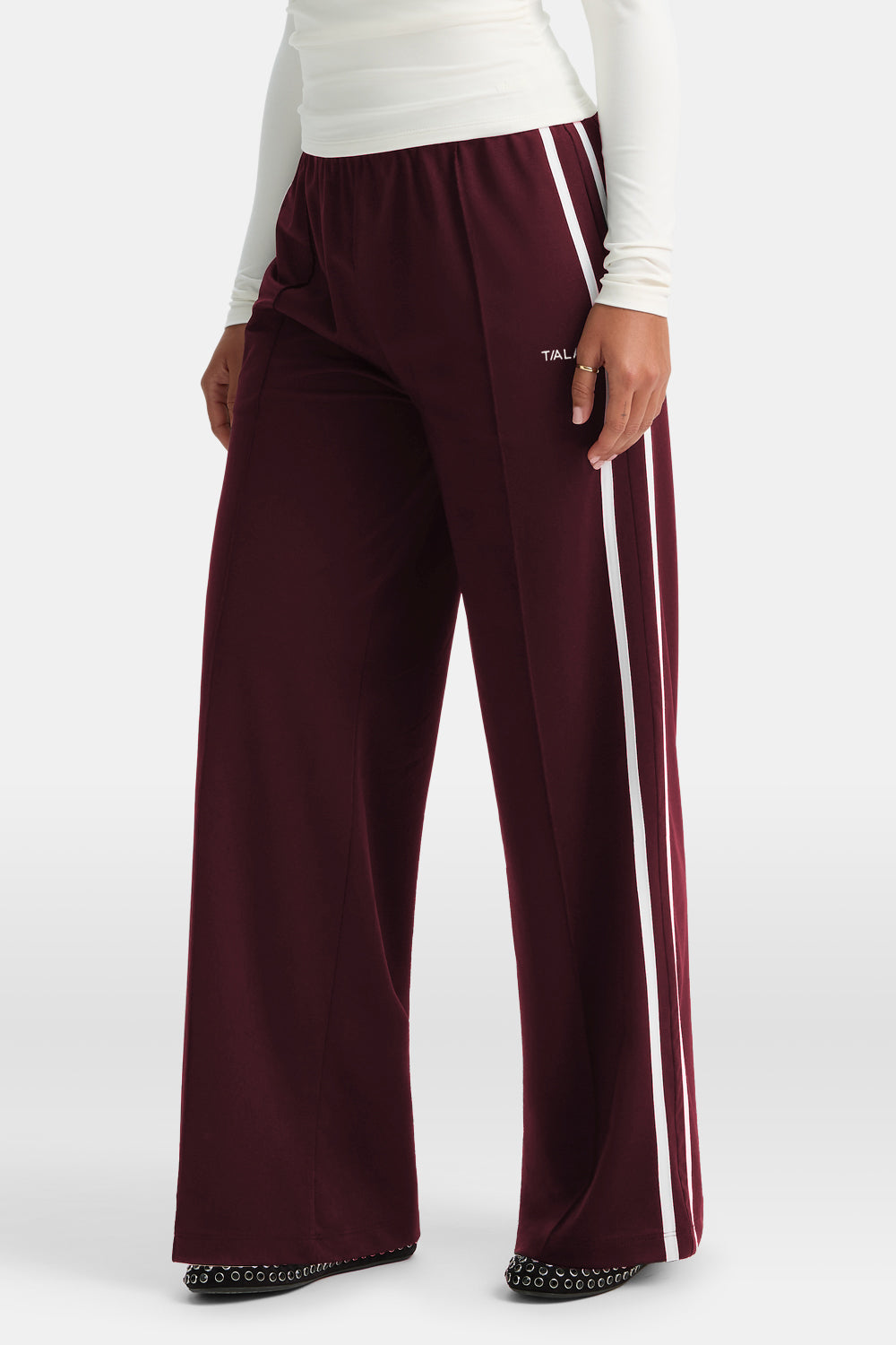 Contrast Stripe Jogger - Port Red