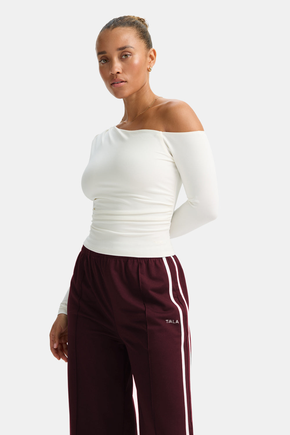 Contrast Stripe Jogger - Port Red