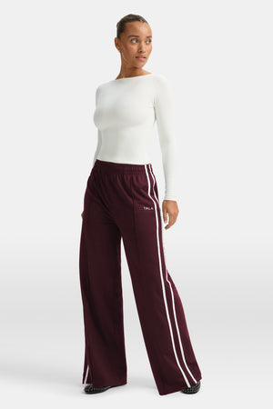 Contrast Stripe Jogger - Port Red