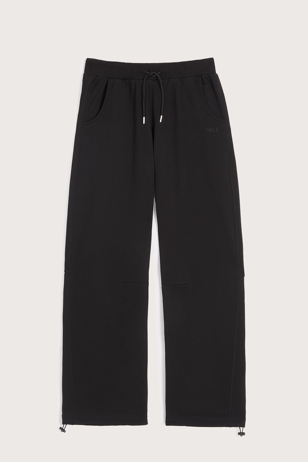 Organic Cotton Barrel Leg Jogger - Black