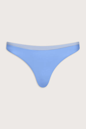 Contrast Cheeky Bikini Bottom - Iris Blue