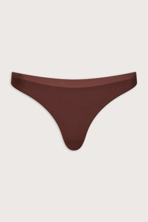 Contrast Cheeky Bikini Bottom - Deep Rust