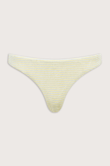 Crinkle Cheeky Bikini Bottom - Blue / Yellow