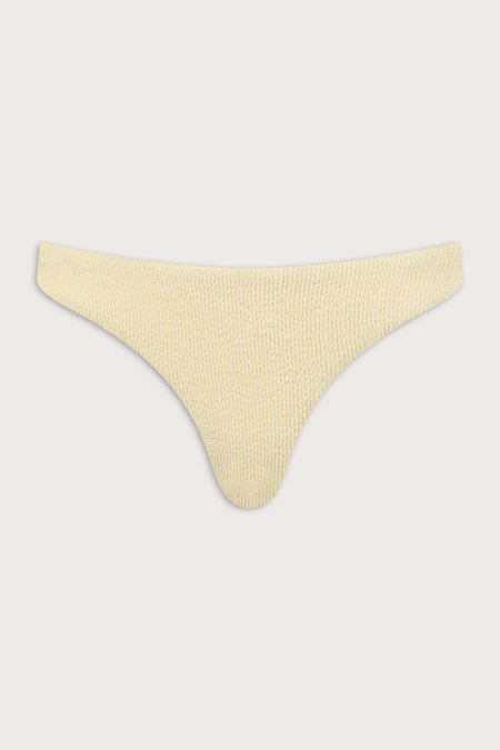 Crinkle Cheeky Bikini Bottom - Lemon Yellow