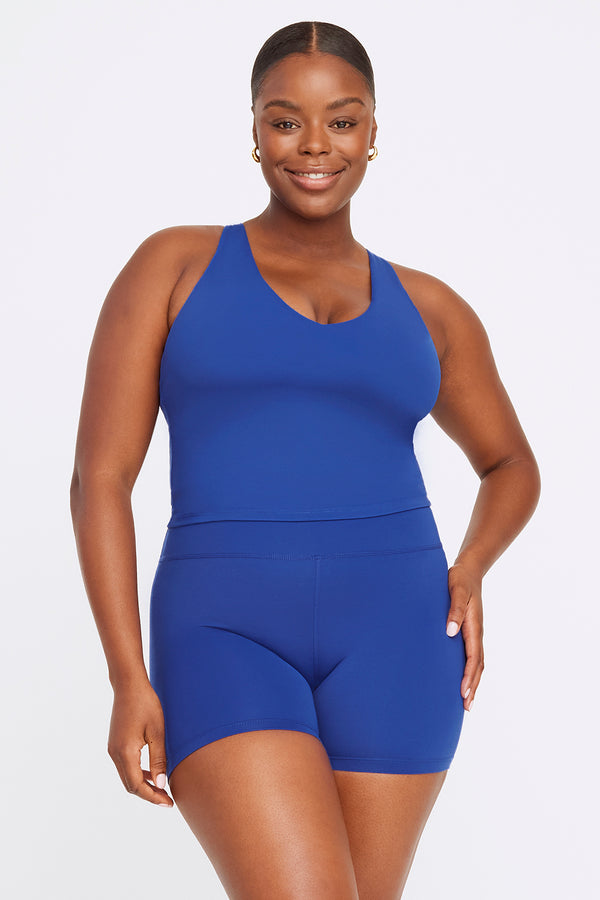 SKINLUXE HIGH WAISTED CYCLING SHORTS - COBALT BLUE