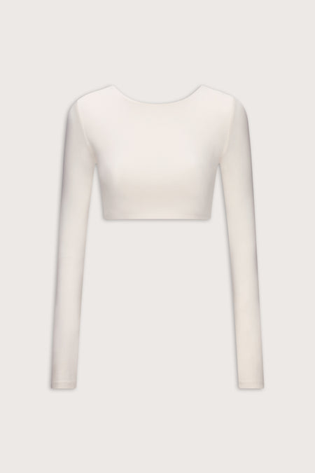 Multiway Long Sleeve Tie Top - Ivory
