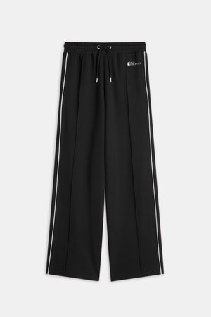 Contrast Piping Track Pant - Shadow Black