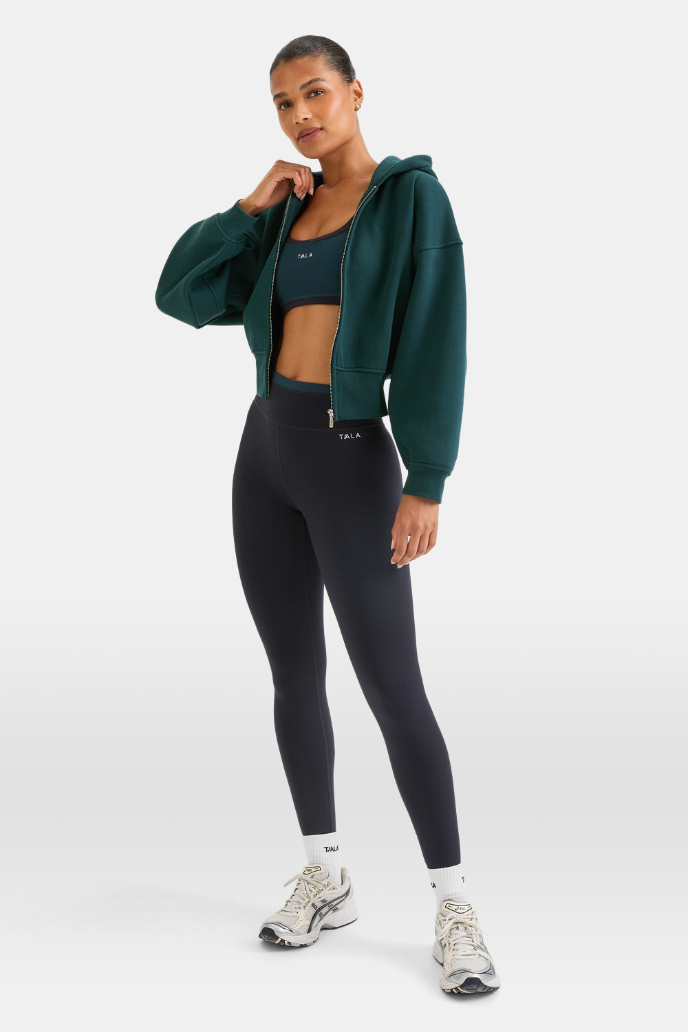 Cocoon Zip Through Hoodie - Teal