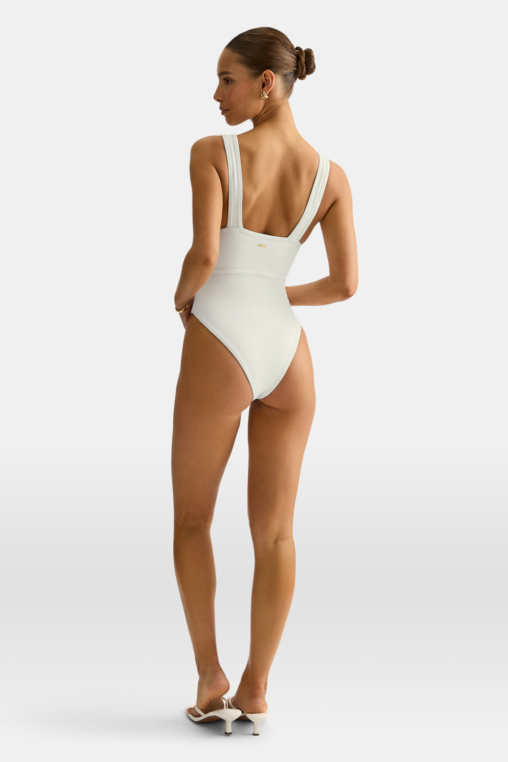 Plunge Swimsuit - White