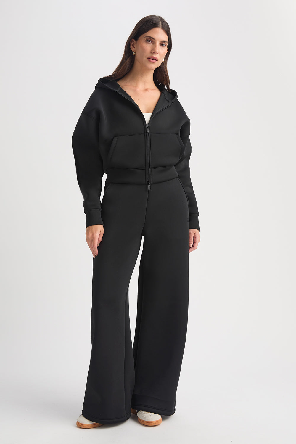 Scuba Zip Through Hoodie - Black