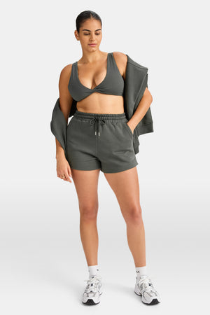 TALA Le Soleil Sweat Shorts - Dark Olive