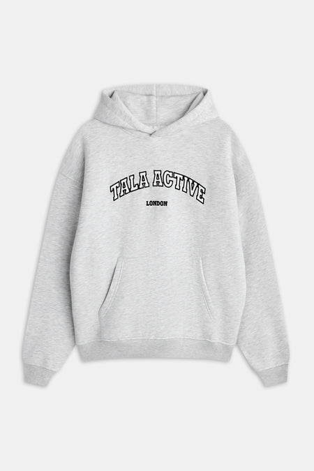 TALA Active Applique Hoodie - Grey Marl