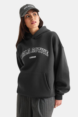 TALA Active Applique Hoodie - Vintage Black